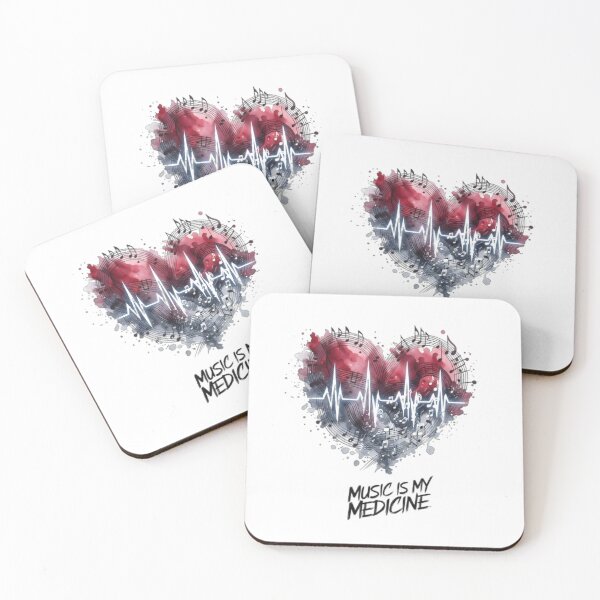 Item preview, Music Is My Medicine Watercolor Heart Art designed and sold by Evan-Tees.
