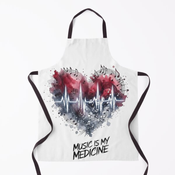 Item preview, Music Is My Medicine Watercolor Heart Art designed and sold by Evan-Tees.