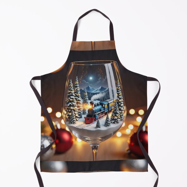 Item preview, Winter Wonderland in a Glass – Magical Blue Train Journey Through a Snowy Christmas Scene designed and sold by PixelVibe782.
