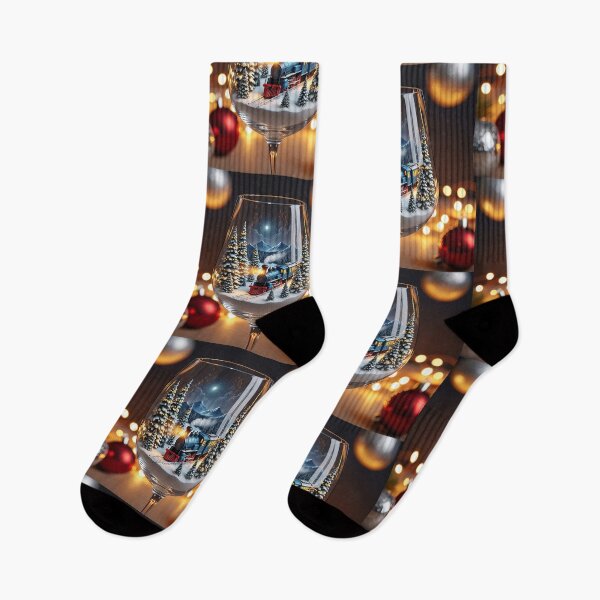 Item preview, Winter Wonderland in a Glass – Magical Blue Train Journey Through a Snowy Christmas Scene designed and sold by PixelVibe782.