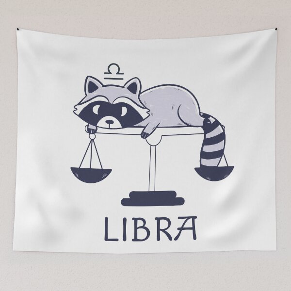 Item preview, Funny Libra Raccoon Lazy Zodiac, horoscope designed and sold by Iqrapixels.