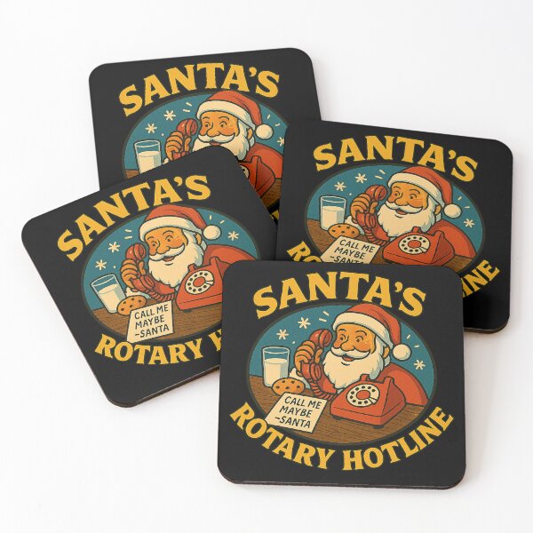 Item preview, Santa’s Rotary Hotline – Vintage Christmas Phone Humor Design designed and sold by AddictiveDesign.