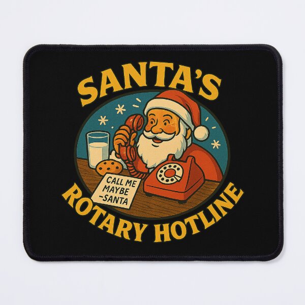 Item preview, Santa’s Rotary Hotline – Vintage Christmas Phone Humor Design designed and sold by AddictiveDesign.