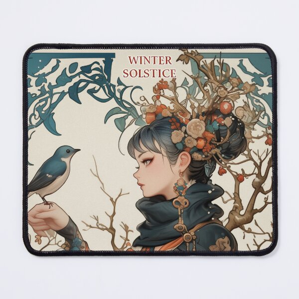 Item preview, Winter Solstice woman and the bird designed and sold by Lenycherry_art.
