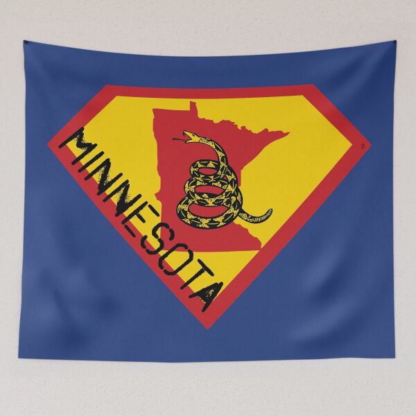 Item preview, MINNESOTAN SHIELD - Freedom Is The Superpower -  Gadsden Snake Flag - Dont Tread On Me SUPERHERO MINNESOTA  spellout design designed and sold by pelagio.