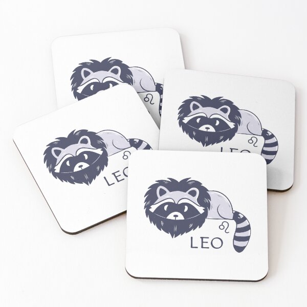 Item preview, Funny Leo Raccoon daily horoscope, zodiac designed and sold by Iqrapixels.