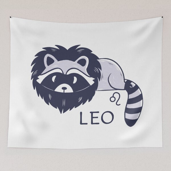 Item preview, Funny Leo Raccoon daily horoscope, zodiac designed and sold by Iqrapixels.