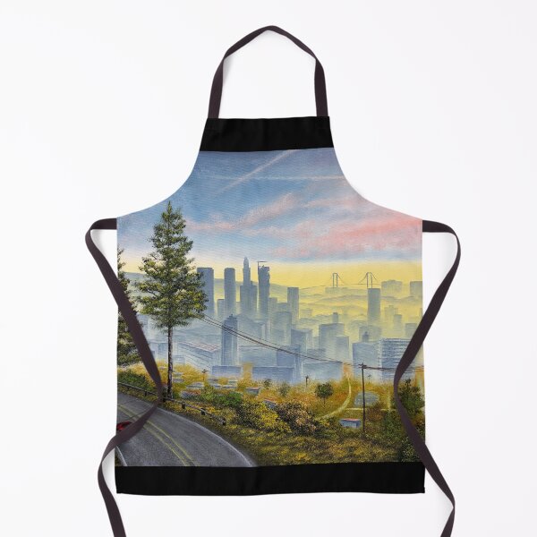 Item preview, Sunrise Over a Fictional West Coast City – Cinematic Urban Landscape Art designed and sold by Jessie Mason.