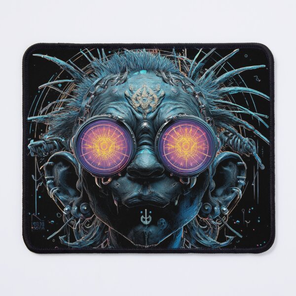 Artikelvorschau, Cyberpunk-Neon-Android – Psychedelische Tech-Kunst entworfen und verkauft von DarkSpaceVibes.