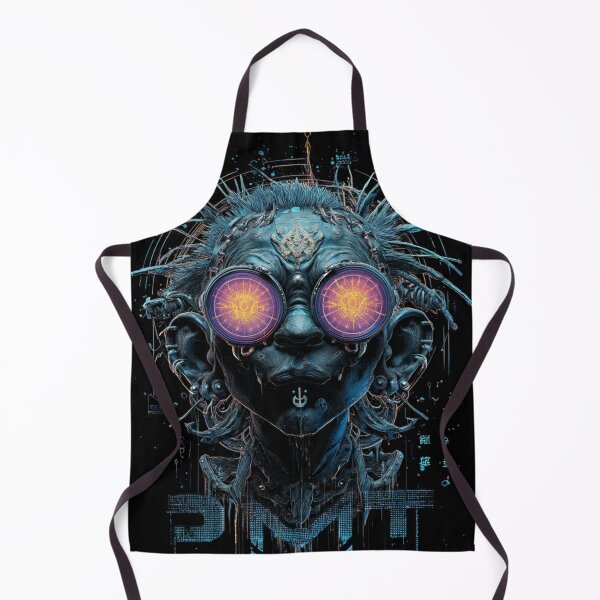 Item preview, Androide neón ciberpunk – Arte tecnológico psicodélico designed and sold by DarkSpaceVibes.