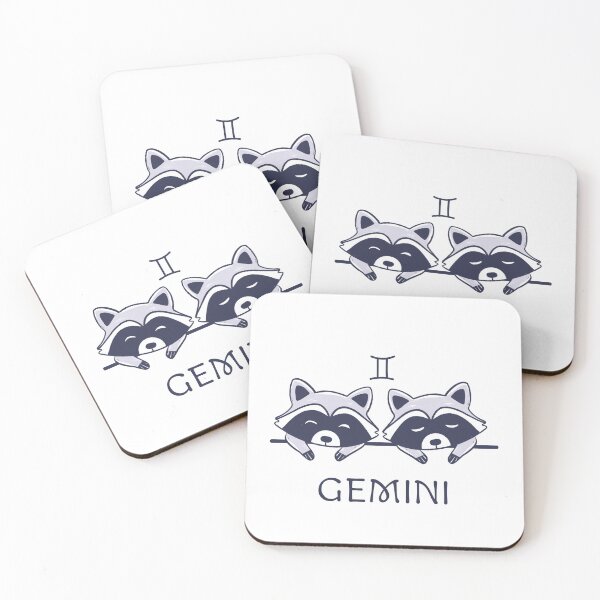 Item preview, Gemini Raccoon Zodiac T-Shirt designed and sold by Iqrapixels.