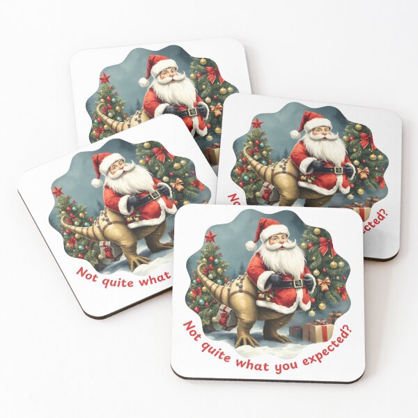 Item preview, Funny Dinosaur Santa Surprise – “Not Quite What You Expected?” Christmas Design designed and sold by PAPIRO SIGLO XXI.