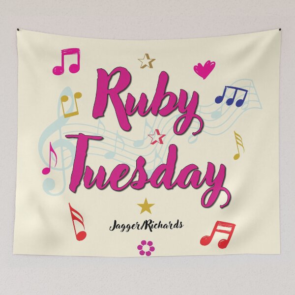 Item preview, Ruby Tuesday Popular Song Title designed and sold by CharlottePlaceArt.