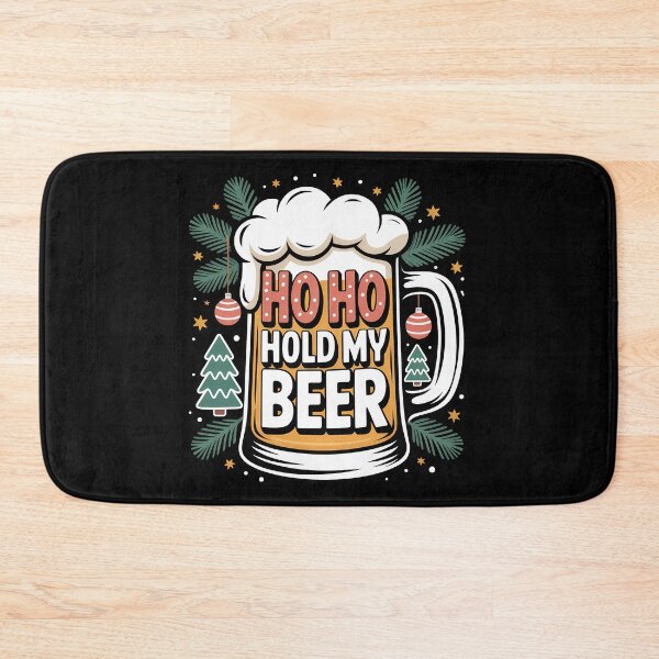 Artikelvorschau, Ho ho, halt mal mein Bier – Lustiges Weihnachtsbier-Wortspiel für Weihnachtsfeiern und Lacher entworfen und verkauft von DesignsDominus.
