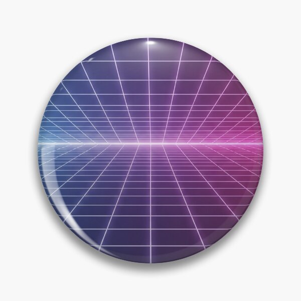 Item preview, Neon Retro-Futuristic Grid Horizon designed and sold by decormaster.
