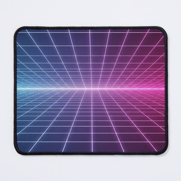 Item preview, Neon Retro-Futuristic Grid Horizon designed and sold by decormaster.