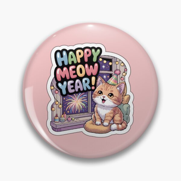 Item preview, Happy New Year! Happy Meow Year Chibi Cat Sticker designed and sold by Nuist25.