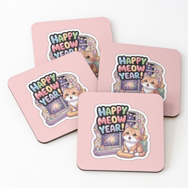 Item preview, Happy New Year! Happy Meow Year Chibi Cat Sticker designed and sold by Nuist25.