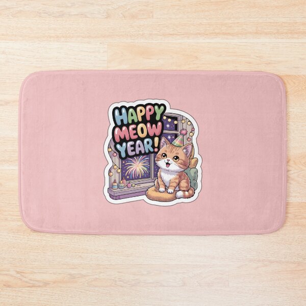 Item preview, Happy New Year! Happy Meow Year Chibi Cat Sticker designed and sold by Nuist25.