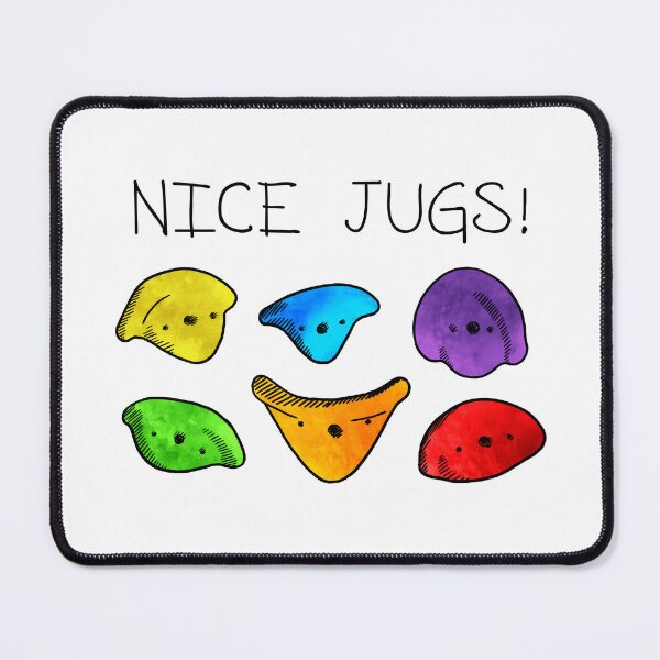 Item preview, Nice Jugs! Climbing Pun - Watercolour designed and sold by Tom Napper Design.