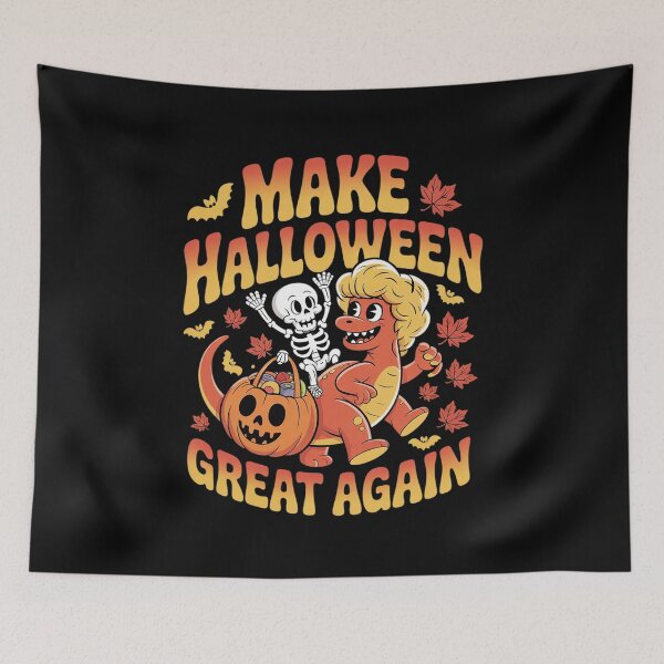 Item preview, Make Halloween Great Again Trump Pumpkin Skeleton designed and sold by RuthGAArt.