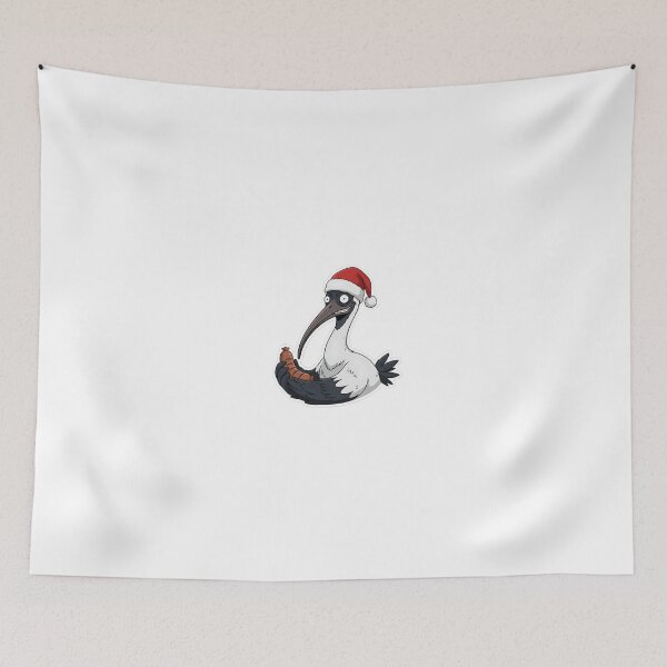 Item preview, Funny anime-style Australian Christmas bin chicken ibis designed and sold by Boo-Buddy.