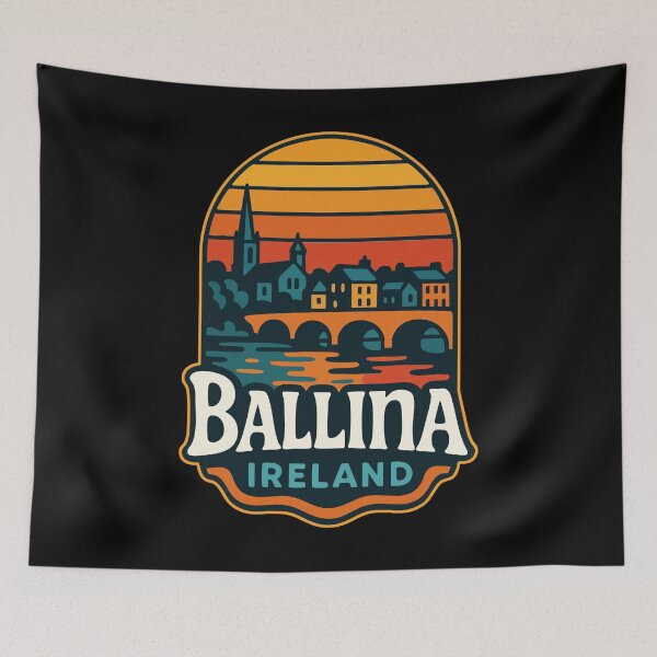 Item preview, Ballina Ireland Retro Travel designed and sold by TomFrontierArt.