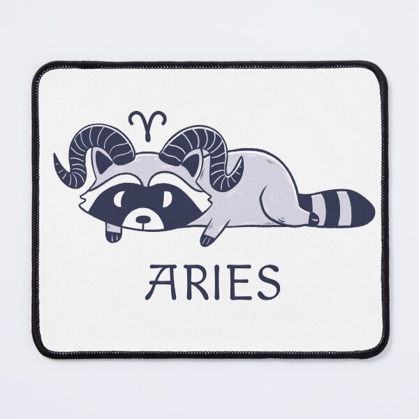Item preview, Aries Raccoon Lazy Zodiac  designed and sold by Iqrapixels.