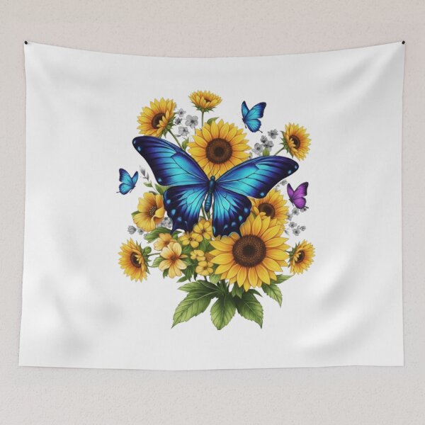 Aperçu de l'œuvre "Éveil Printanier : Un Papillon dans un Champ de Fleurs" créée et vendue par CHRIST5000.