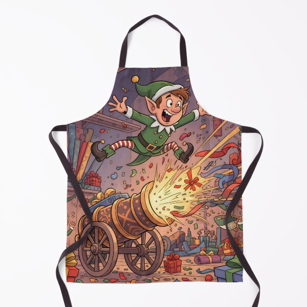 Item preview, Elf Launching Gifts From Cartoon Cannon designed and sold by Koalangel.