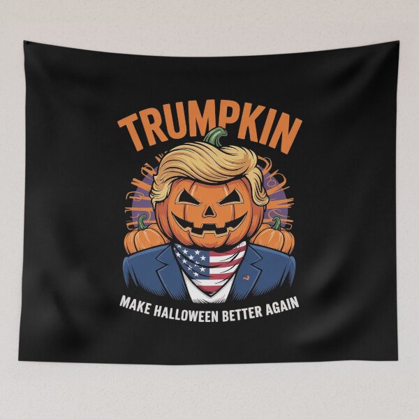 Item preview, Make Halloween Great Again Trumpkin Trump Jack O Lantern designed and sold by RuthGAArt.