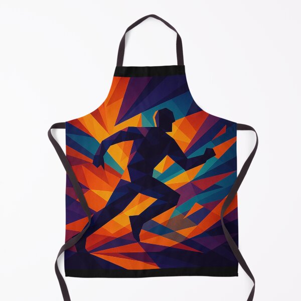 Item preview, THE CHAMP | Unique Owlic Colorful Cubist Runner Art Design | Vibrant Dynamic Geometric Motion Artwork designed and sold by Owlic.artwear.