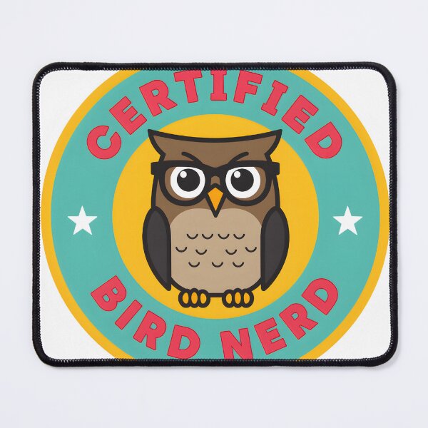 Item preview, Certified Bird Nerd | Cute Owl with Glasses Design | Fun Ornithology Lover Gift designed and sold by NatureNookTees.