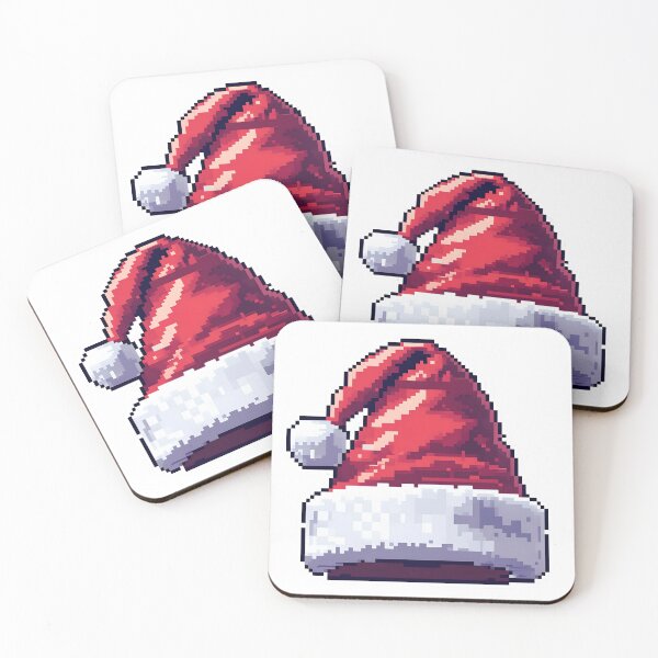 Item preview, Cute Pixel Santa Hat with Fluffy Trim designed and sold by BankMano.