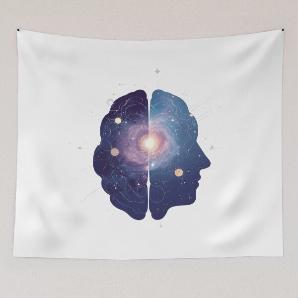 Item preview, Neurodivergent Cosmos – Brain Galaxy Vector Illustration designed and sold by MAEshopstore.