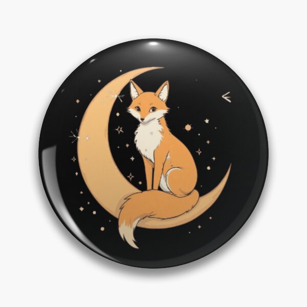 Item preview, Celestial Fox on Crescent Moon – Cute Cosmic Animal Illustration designed and sold by Chic  Artistry.