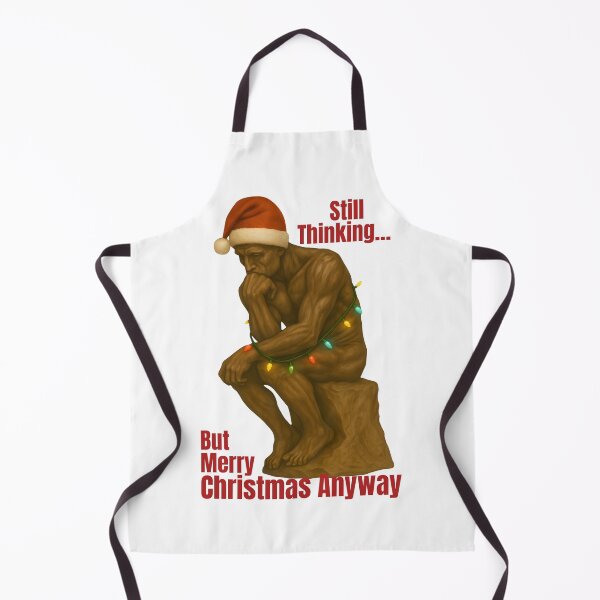 Item preview, The Thinker Christmas Parody – Funny Festive Art designed and sold by SVALANART.