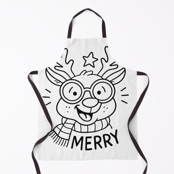 Item preview, Cute Reindeer Merry Coloring Page Outline designed and sold by Koalangel.