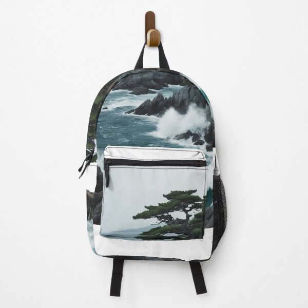 Item preview, "Marine Forest on Cliffs" designed and sold by Schoenenwald — Art Japonais, Zen & Nature.