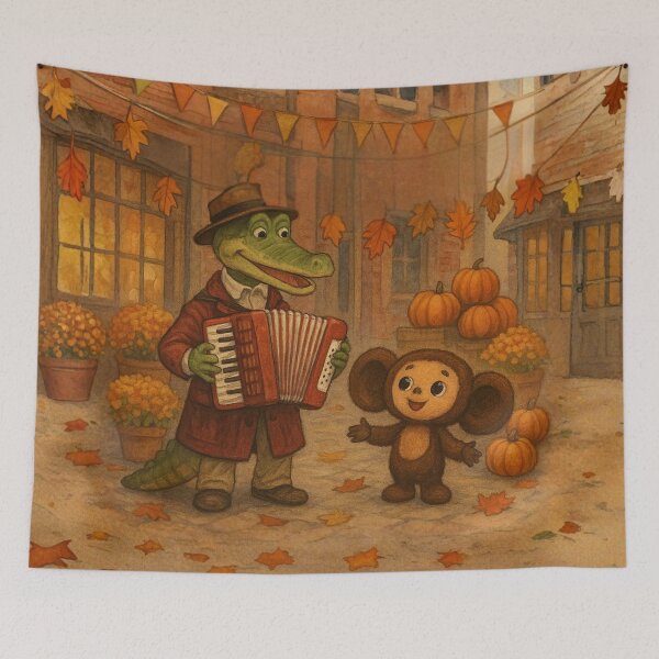 Item preview, Cheburashka & Gena's Thanksgiving Song designed and sold by Russian101.