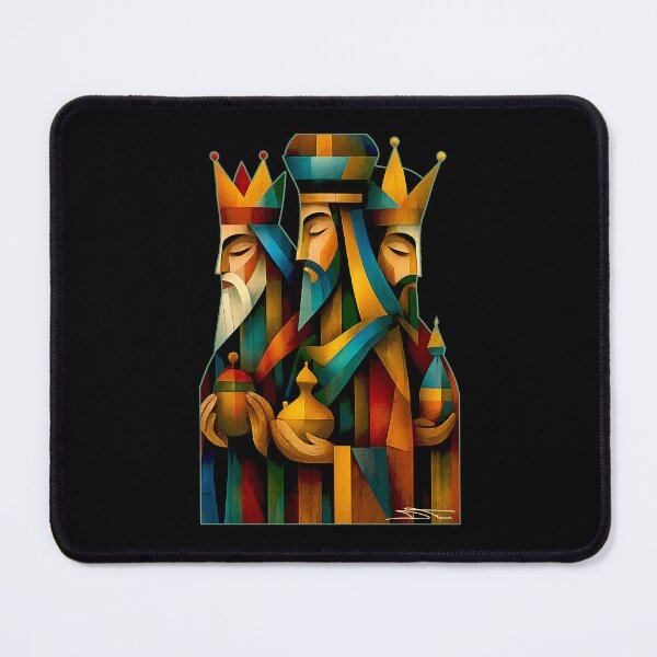 Item preview, Three Wise Men Abstract Nativity Art – Geometric Christmas Design designed and sold by SoLunAgua ..