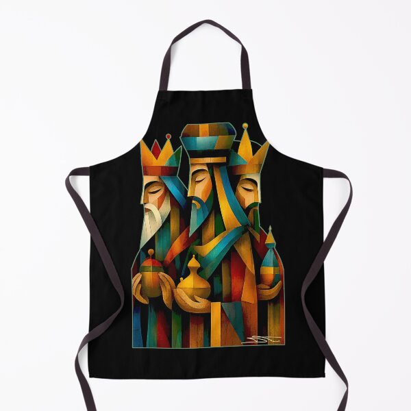 Item preview, Three Wise Men Abstract Nativity Art – Geometric Christmas Design designed and sold by SoLunAgua ..