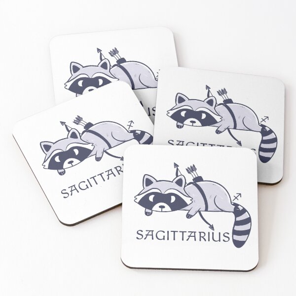 Item preview, Lazy Sagittarius Raccoon Archer - Cute Zodiac Trash Panda designed and sold by Iqrapixels.