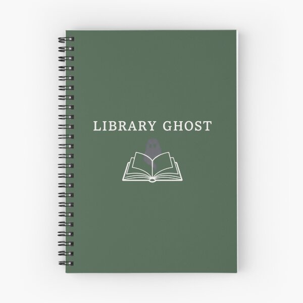 Item preview, Library Ghost – Minimalist Book Spirit with Dark Academia Vibe designed and sold by SplashTastic.
