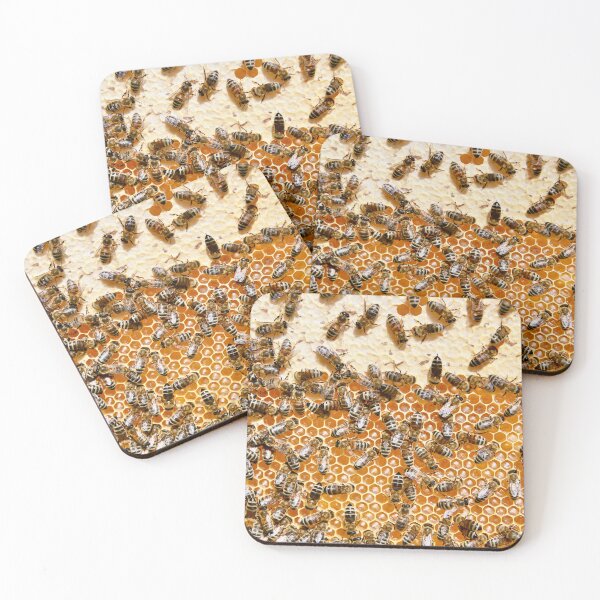 Item preview, Honeycomb with bees – Social structure / Swiss Artwork Photography designed and sold by Raphael Wolf.