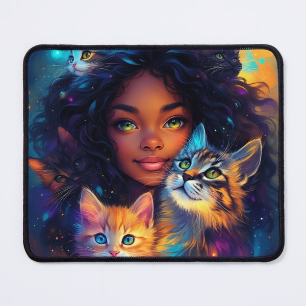 Item preview, Cat Mom Portrait – Woman with Her Beloved Cats designed and sold by SweetRossel.