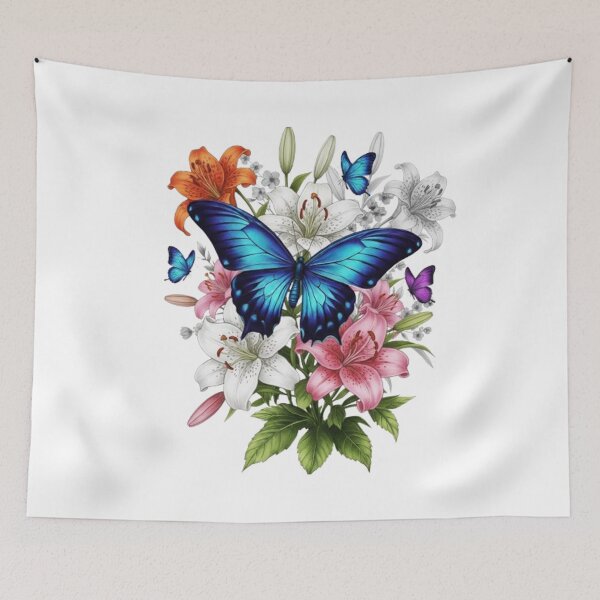 Aperçu de l'œuvre "Éveil Printanier : Un Papillon dans un Champ de Fleurs" créée et vendue par CHRIST5000.