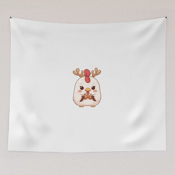 Item preview, Christmas Cute anime bin chicken mum with reindeer  designed and sold by Boo-Buddy.