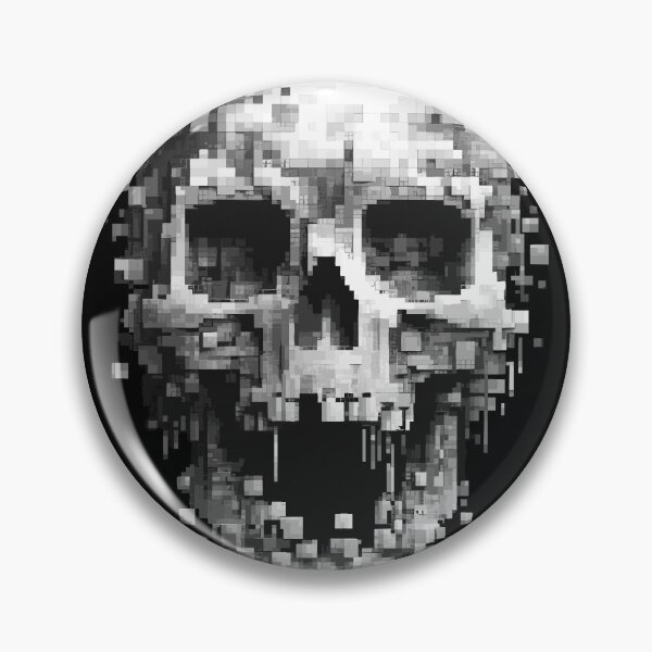 Item preview, Pixel Skull – Dark Digital Horror Style designed and sold by drizzd.