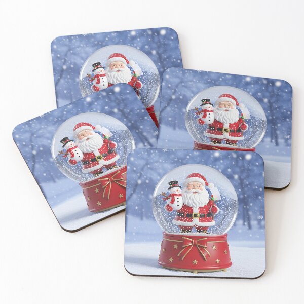 Item preview, Santa & Snowman Snow Globe – Heartwarming Christmas Magic in a Festive Winter Scene designed and sold by PixelVibe782.